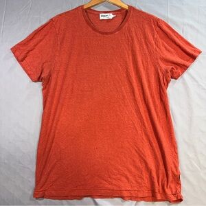 Wellen Shirt Mens 2XL Orange Heather Crewneck Soft Solid Casual Basic Tee